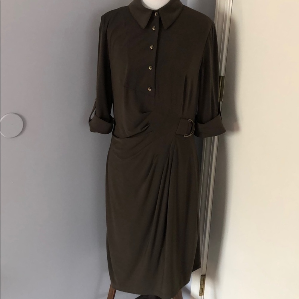New olive green Tahari dress